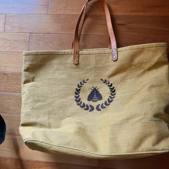 Ballard Designs jute tote bag - Picture 3 of 10